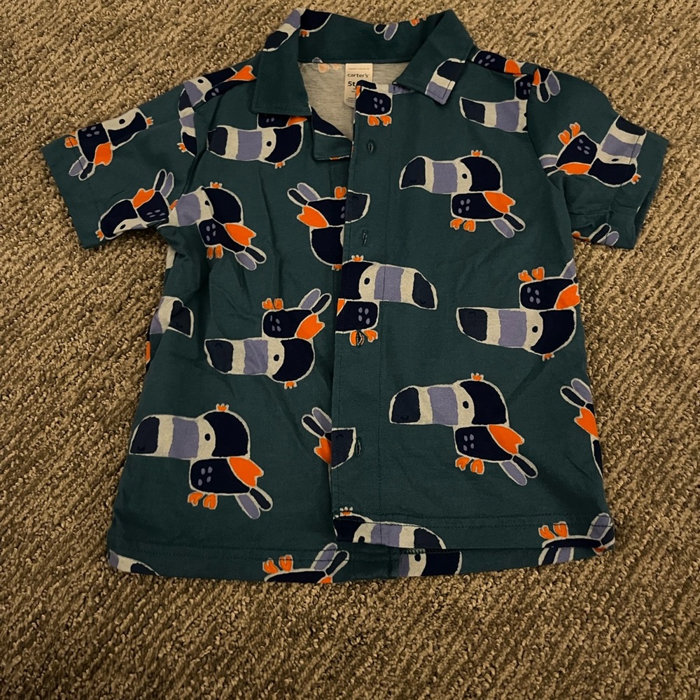Carters button down shirt 5T boys